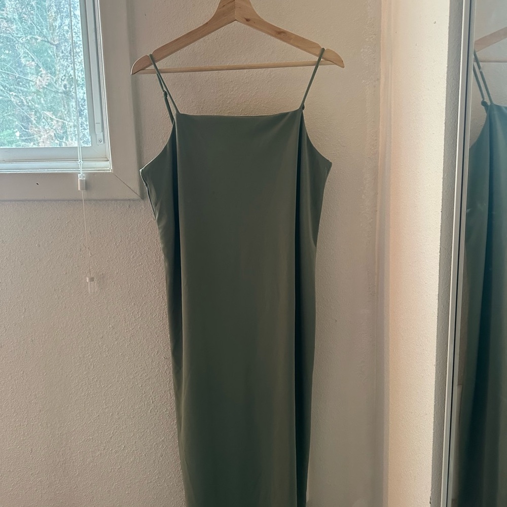 Elegant Sea Green Slip Dress